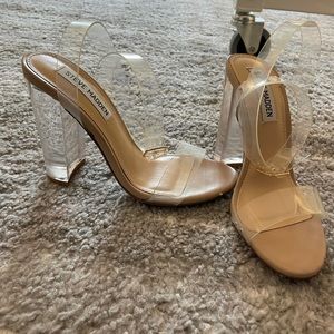 Steve Madden clear heels